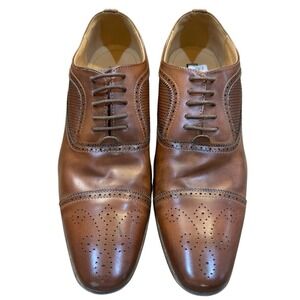Miralto Cap Toe Lace Up Dress Shoes Size 11 Brogue Brown